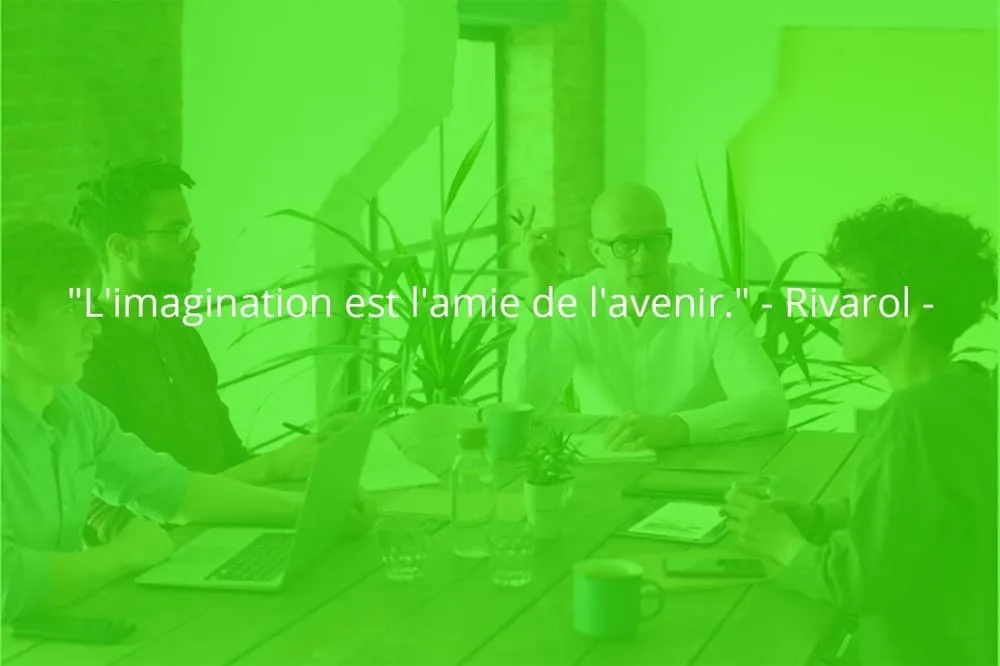 Citation de Rivarol sur le travail d'équipe et l'imagination.