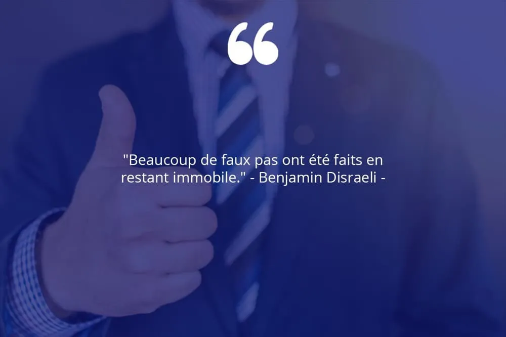 Citation de Benjamin Disraeli sur le succès et les échecs.