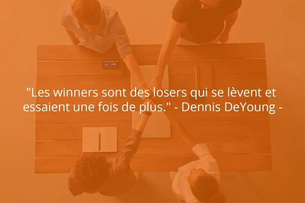 Citation de Dennis DeYoung sur le succès et les essais.