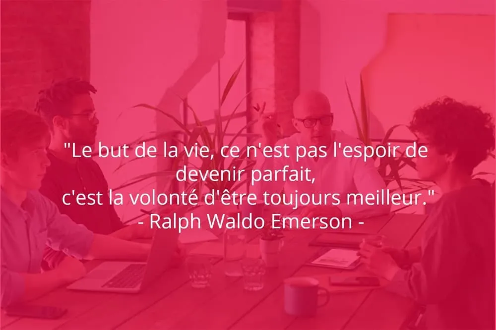 Citation de Ralph Waldo Emerson sur le succès et la perfection.