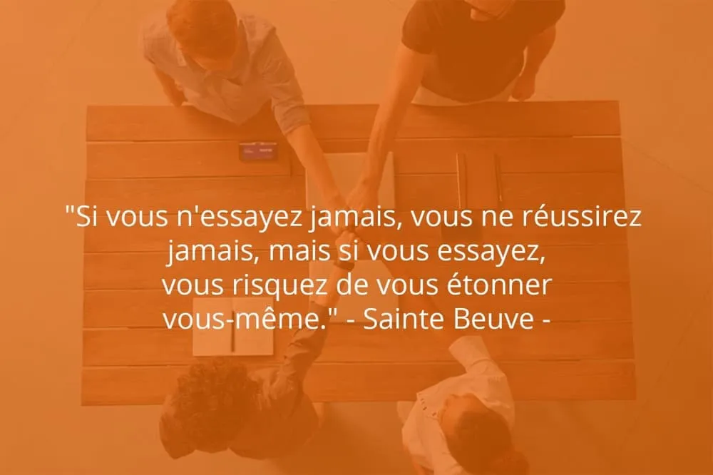 Citation de Sainte Beuve sur le succès et la réalisation de soi.