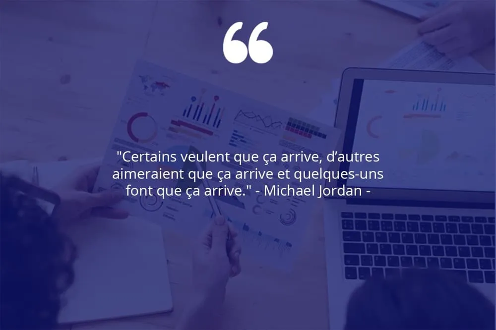 Citation de Michael Jordan sur le travail et nos ambitions.