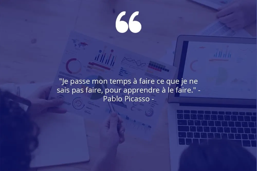 Citation de Pablo Picasso sur le travail et le succès.