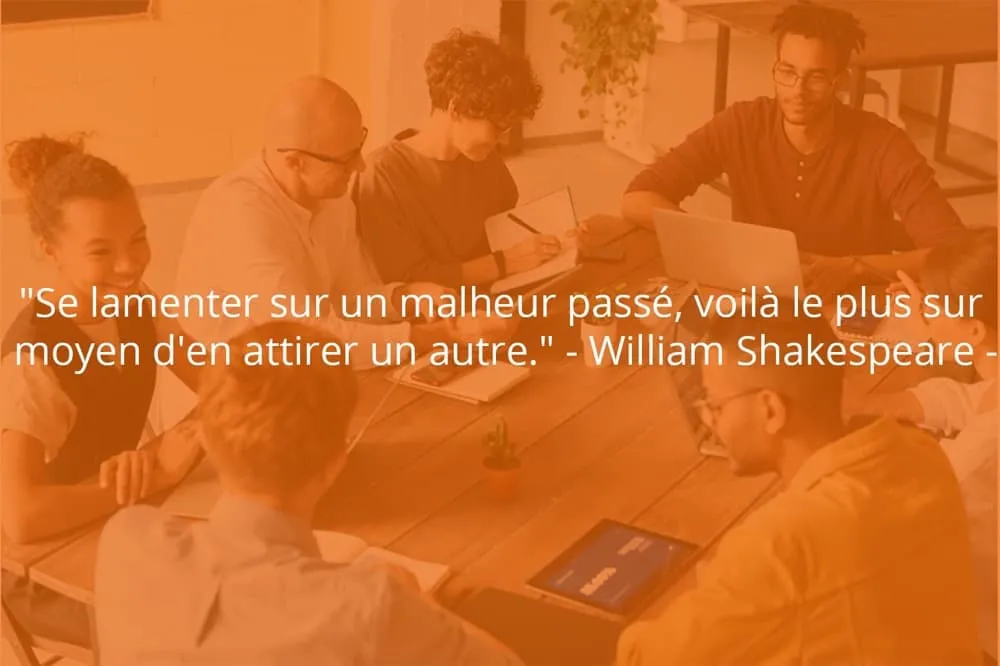 Citation de William Shakespeare sur le travail et le malheur.