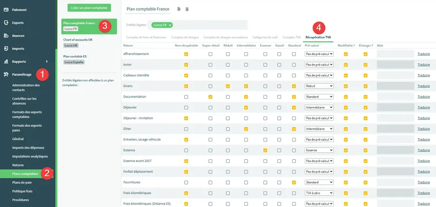 Cleemy Notes de frais : interface récupération de la TVA