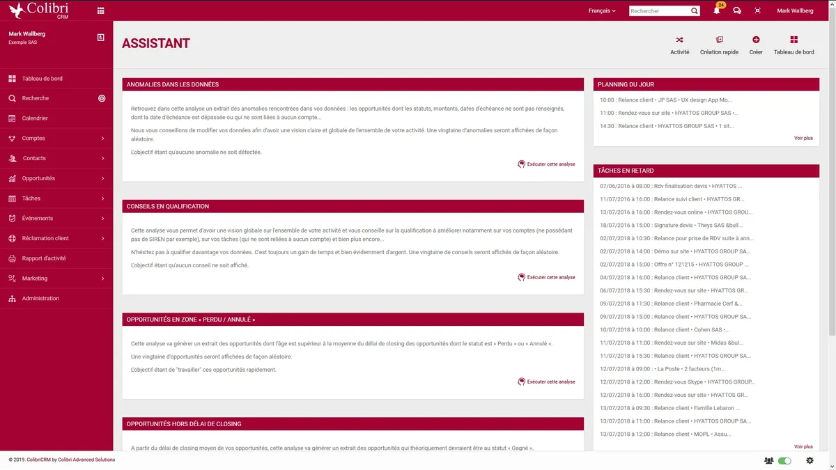 ColibriCRM : assistant ColibriCRM : assistant