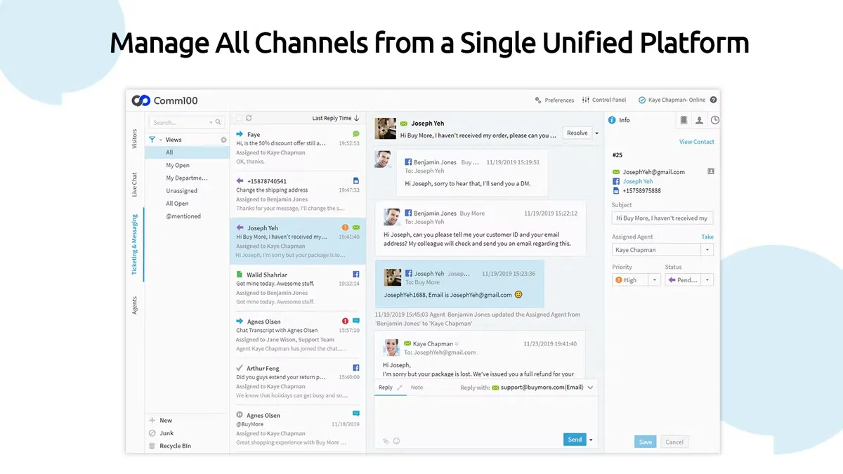 Comm100 : avis des utilisateurs, avantages & inconvénients de ce logiciel de messagerie instantanée / live chat