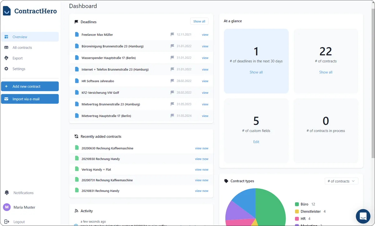 ContractHero : avis des utilisateurs, avantages & inconvénients de ce logiciel de gestion de contrats ContractHero : avis des utilisateurs, avantages & inconvénients de ce logiciel de gestion de contrats