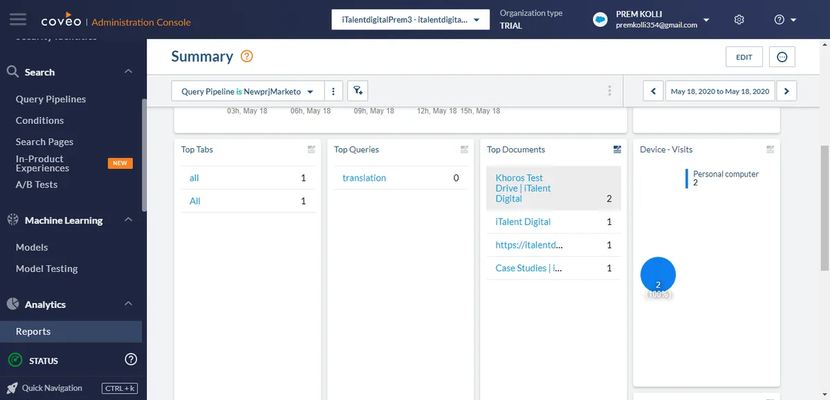 Coveo Enterprise Search : avis des utilisateurs, avantages & inconvénients de ce logiciel de business intelligence Coveo Enterprise Search : avis des utilisateurs, avantages & inconvénients de ce logiciel de business intelligence