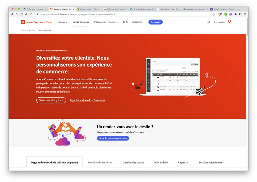 creer site marchand avec magento adobe commerce