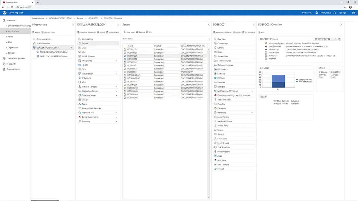 Docusnap : avis des utilisateurs, avantages & inconvénients de ce logiciel de gestion des actifs informatiques