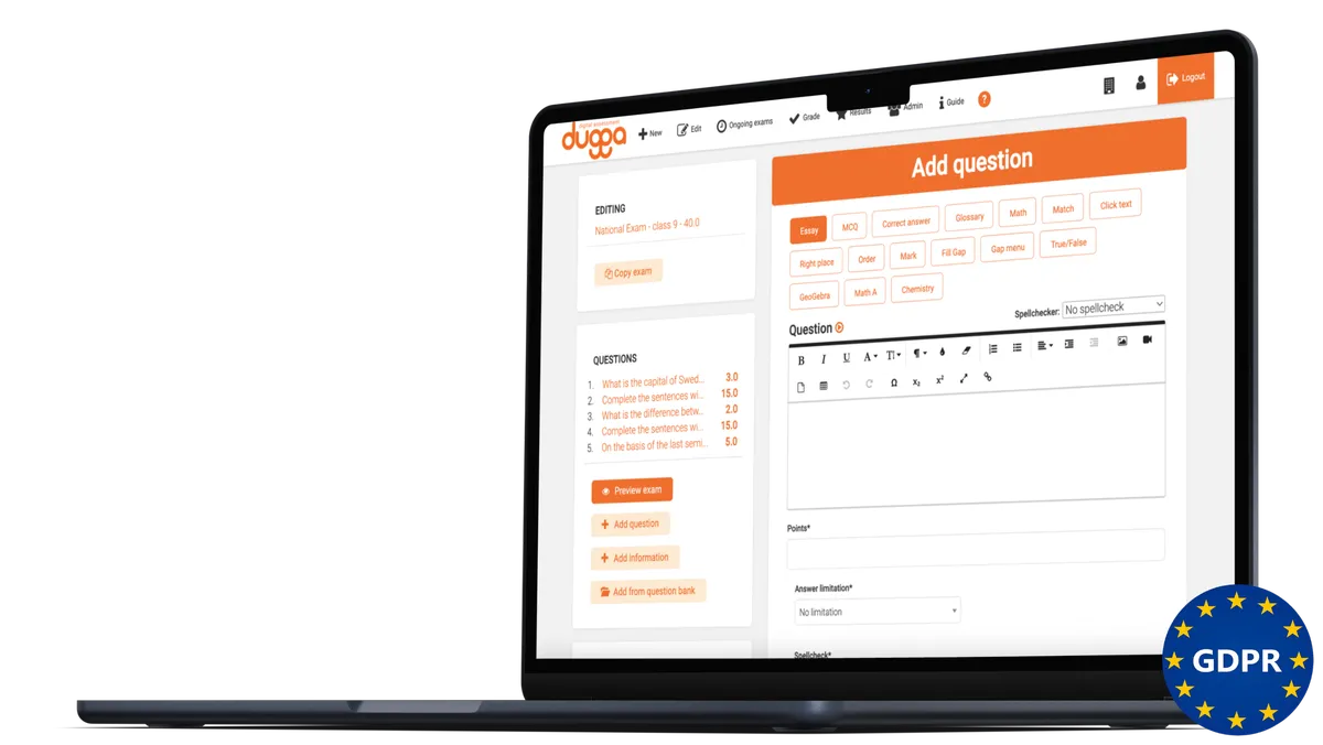 Dugga : avis des utilisateurs, avantages & inconvénients de ce logiciel pour école Dugga : avis des utilisateurs, avantages & inconvénients de ce logiciel pour école