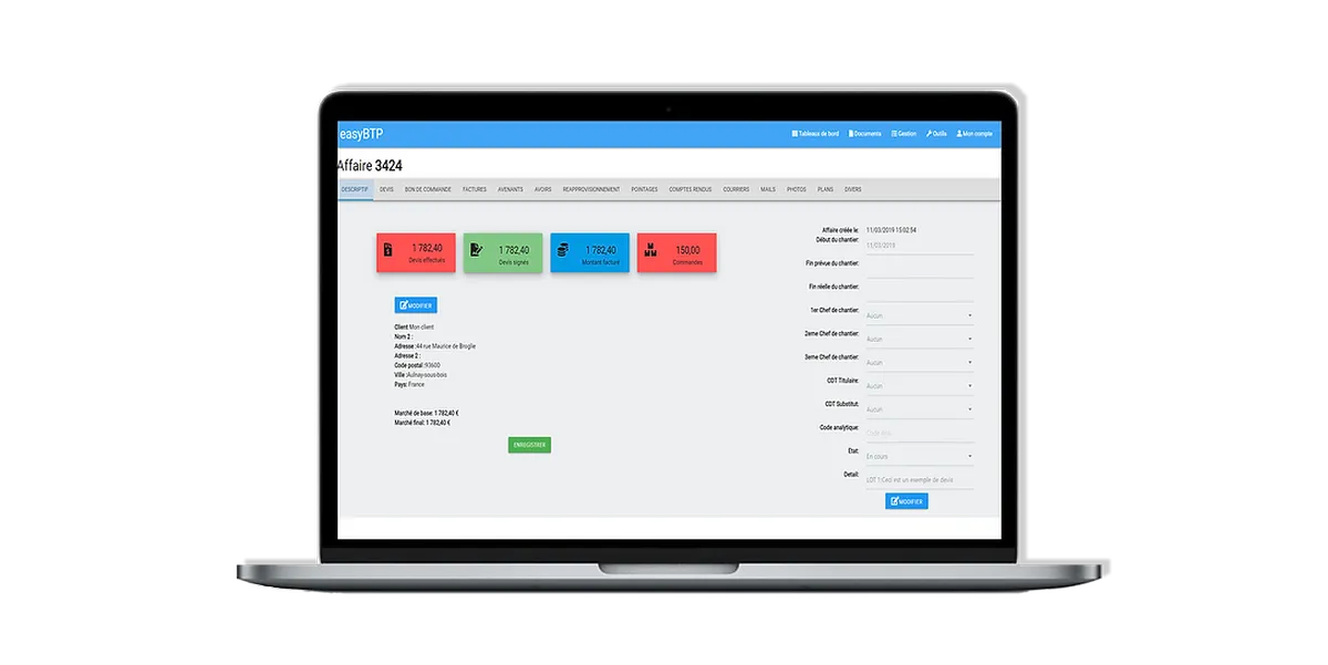 EASYBTP : avis des utilisateurs, avantages & inconvénients de ce logiciel pour artisans Chantiers / Construction / BTP EASYBTP : avis des utilisateurs, avantages & inconvénients de ce logiciel pour artisans Chantiers / Construction / BTP