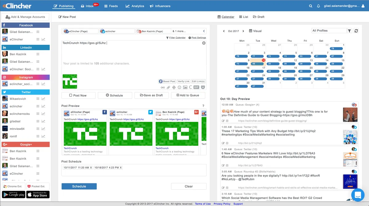 eClincher : avis des utilisateurs, avantages & inconvénients de ce logiciel de gestion des réseaux sociaux