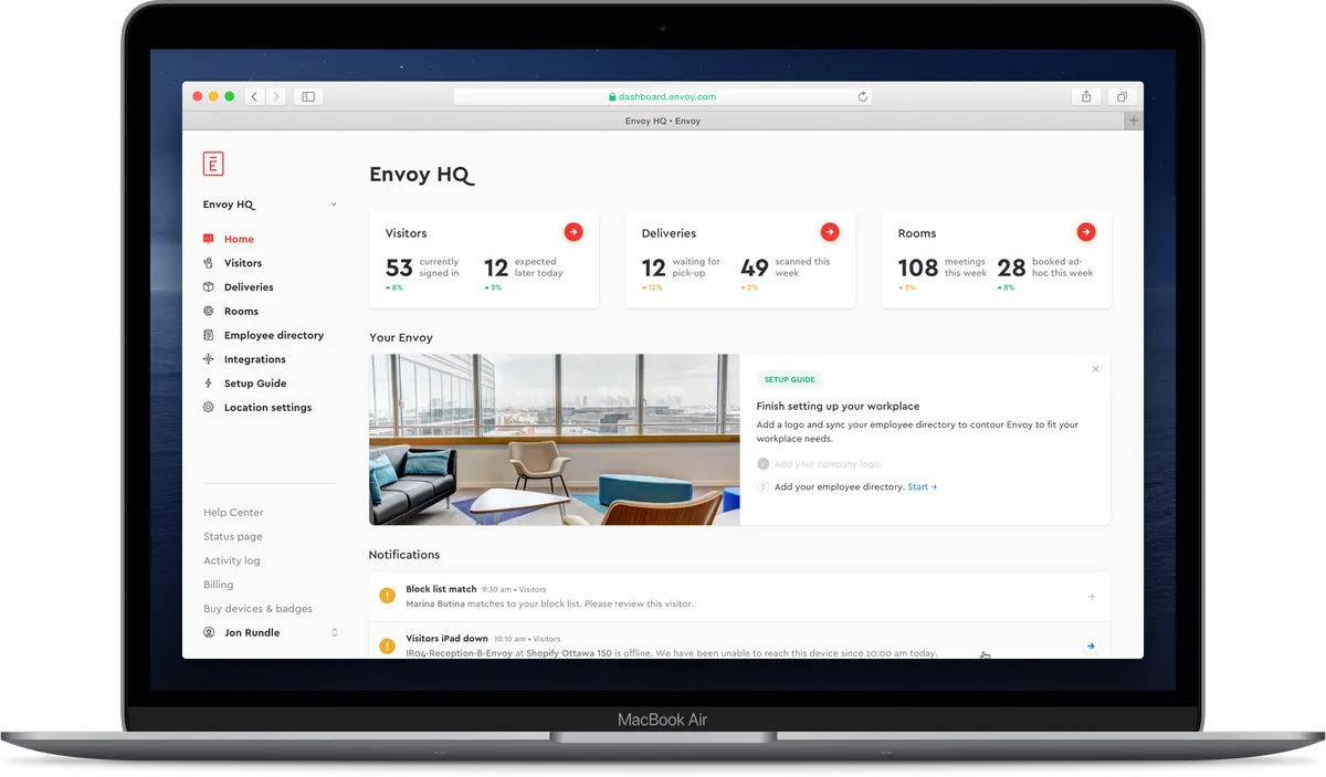 Envoy : avis des utilisateurs, avantages & inconvénients de ce logiciel de gestion des opérations Envoy : avis des utilisateurs, avantages & inconvénients de ce logiciel de gestion des opérations