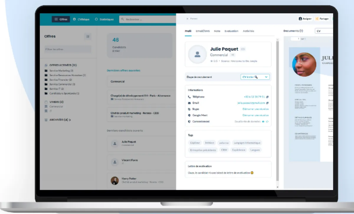 Eurecia Recrutement : avis des utilisateurs, avantages & inconvénients de ce logiciel de recrutement ATS Eurecia Recrutement : avis des utilisateurs, avantages & inconvénients de ce logiciel de recrutement ATS