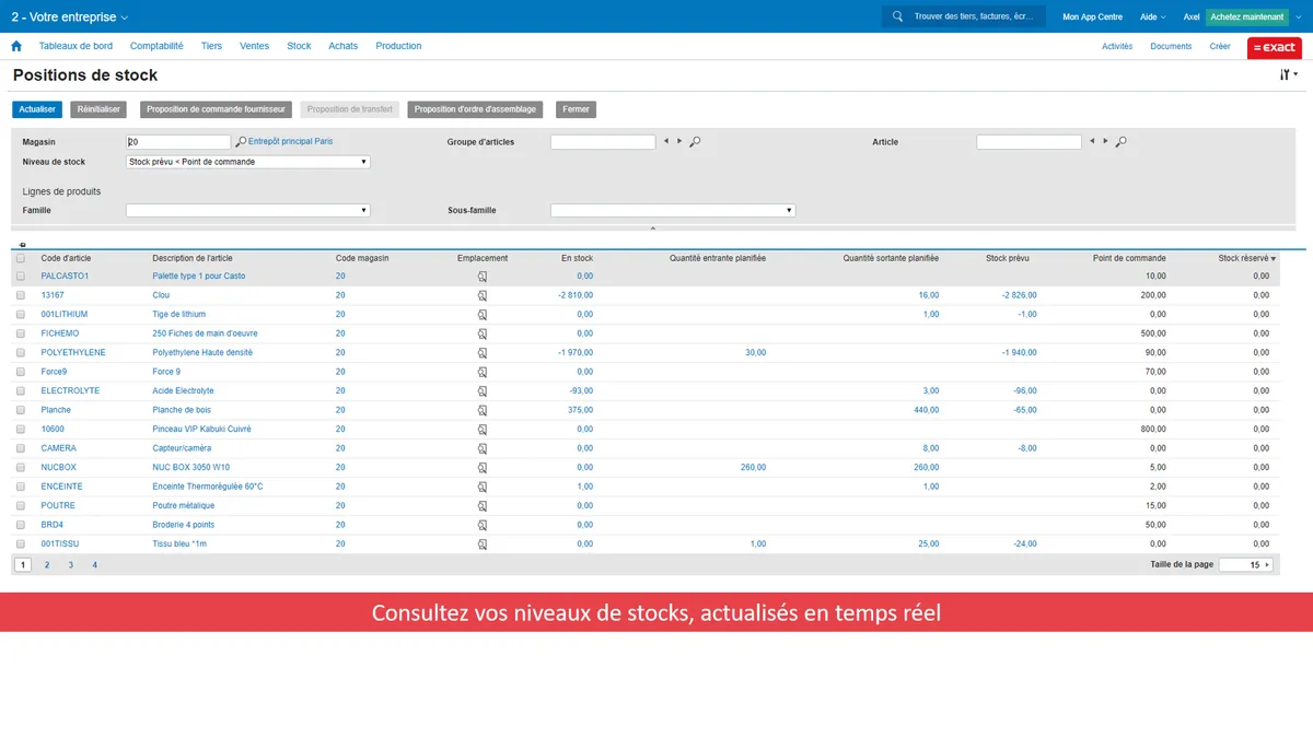 Exact Négoce & Distribution : avis des utilisateurs, avantages & inconvénients de ce logiciel de gestion des stocks et de l'inventaire Exact Négoce & Distribution : avis des utilisateurs, avantages & inconvénients de ce logiciel de gestion des stocks et de l'inventaire