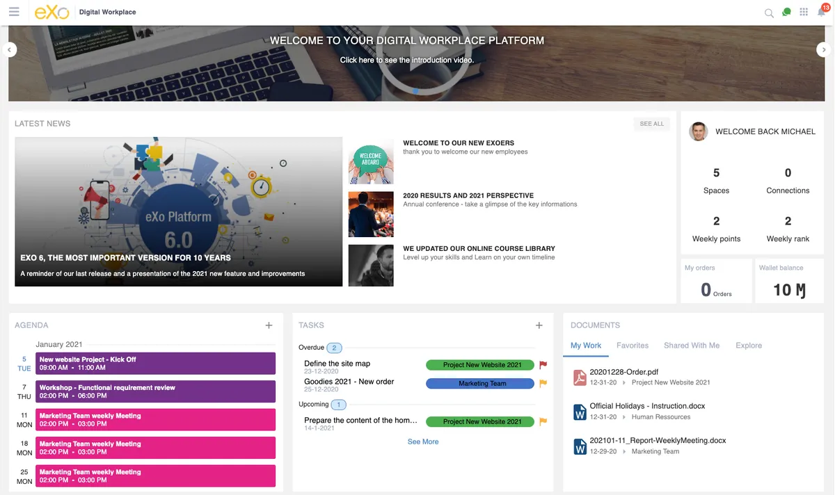 eXo Knowledge : avis des utilisateurs, avantages & inconvénients de ce logiciel de digital workplace