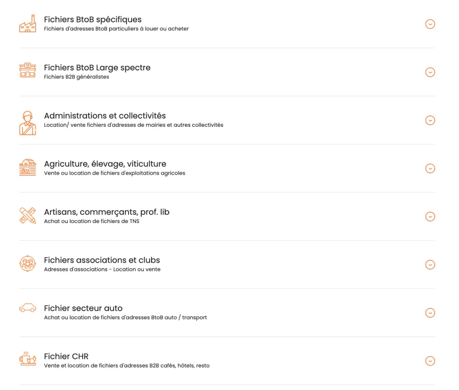 fichier de prospection fichier de prospection