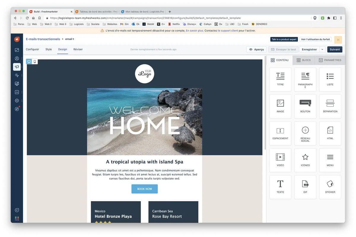 Freshmarketer : email transactionnel