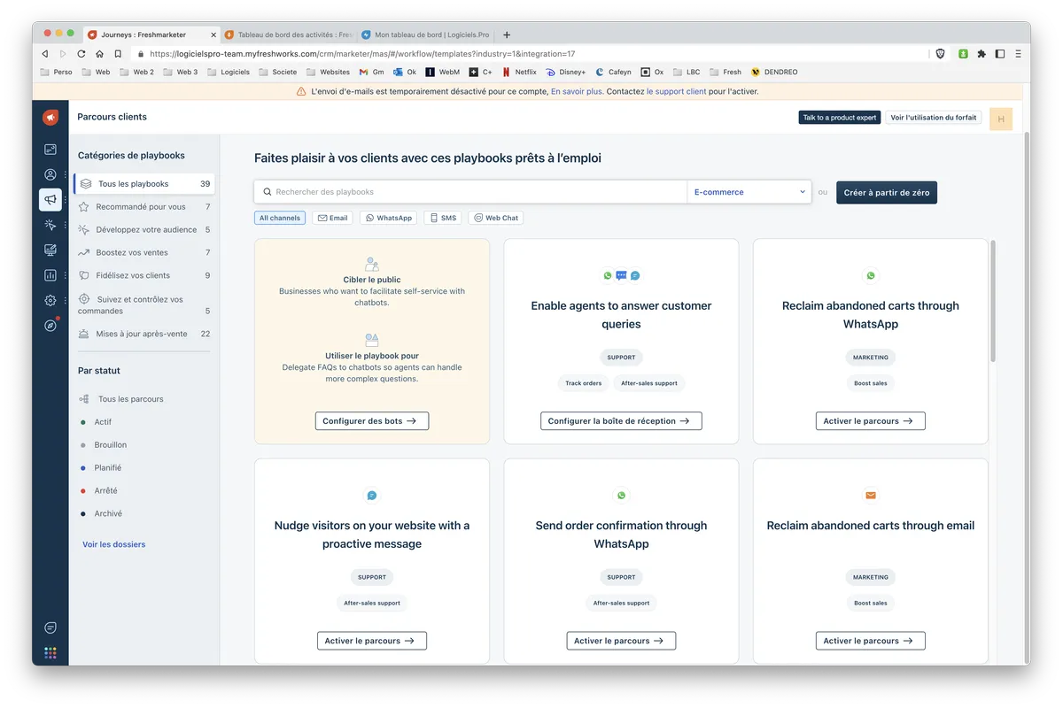 Freshmarketer : playbooks