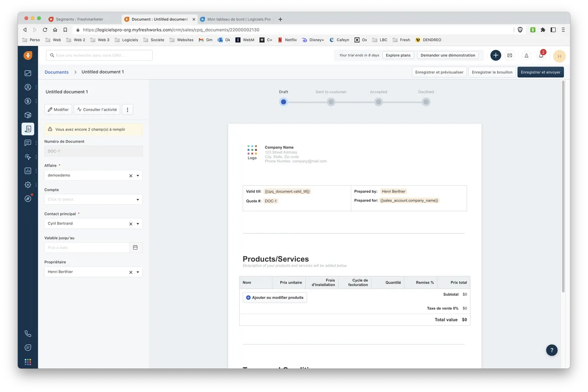 Freshsales : gestion de documents Freshsales : gestion de documents