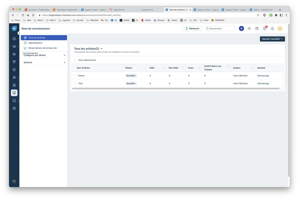 Freshservice : base de connaissances Freshservice : base de connaissances