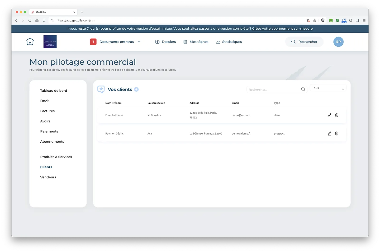 gedzilla ged gestion clients gedzilla ged gestion clients