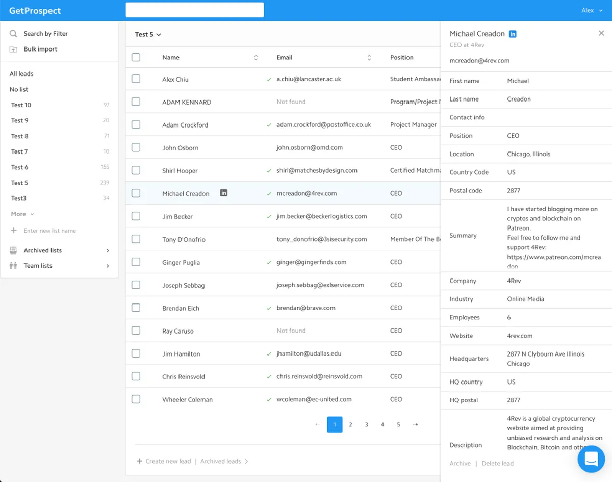 GetProspect : avis des utilisateurs, avantages & inconvénients de ce logiciel de génération de leads