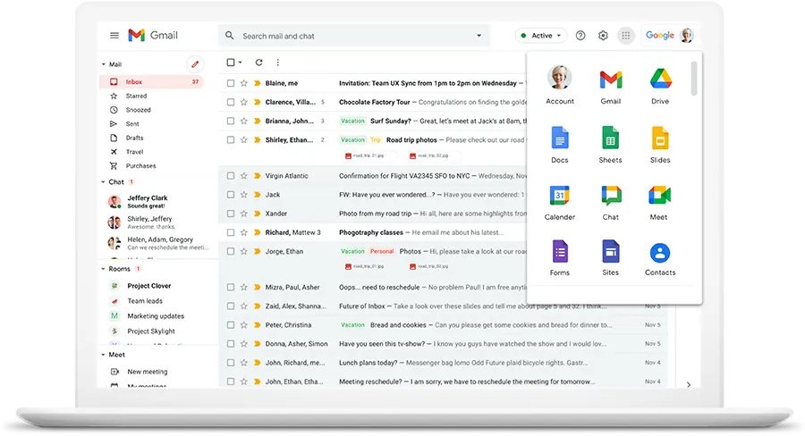 google workspace interface web google workspace interface web