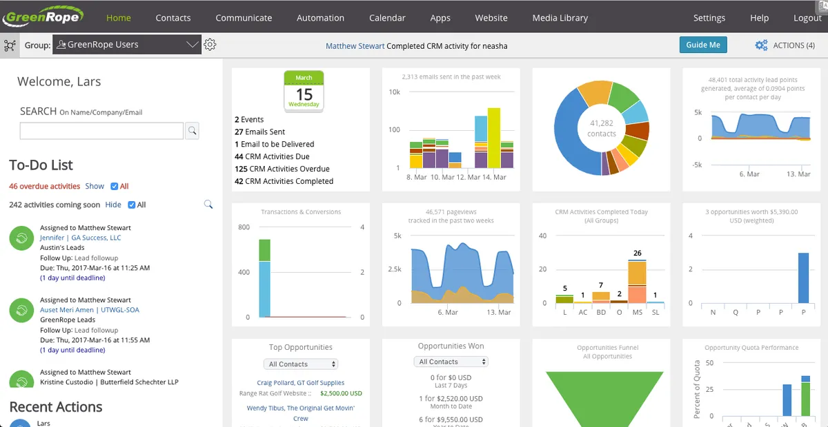 GreenRope : avis des utilisateurs, avantages & inconvénients de ce logiciel CRM GreenRope : avis des utilisateurs, avantages & inconvénients de ce logiciel CRM