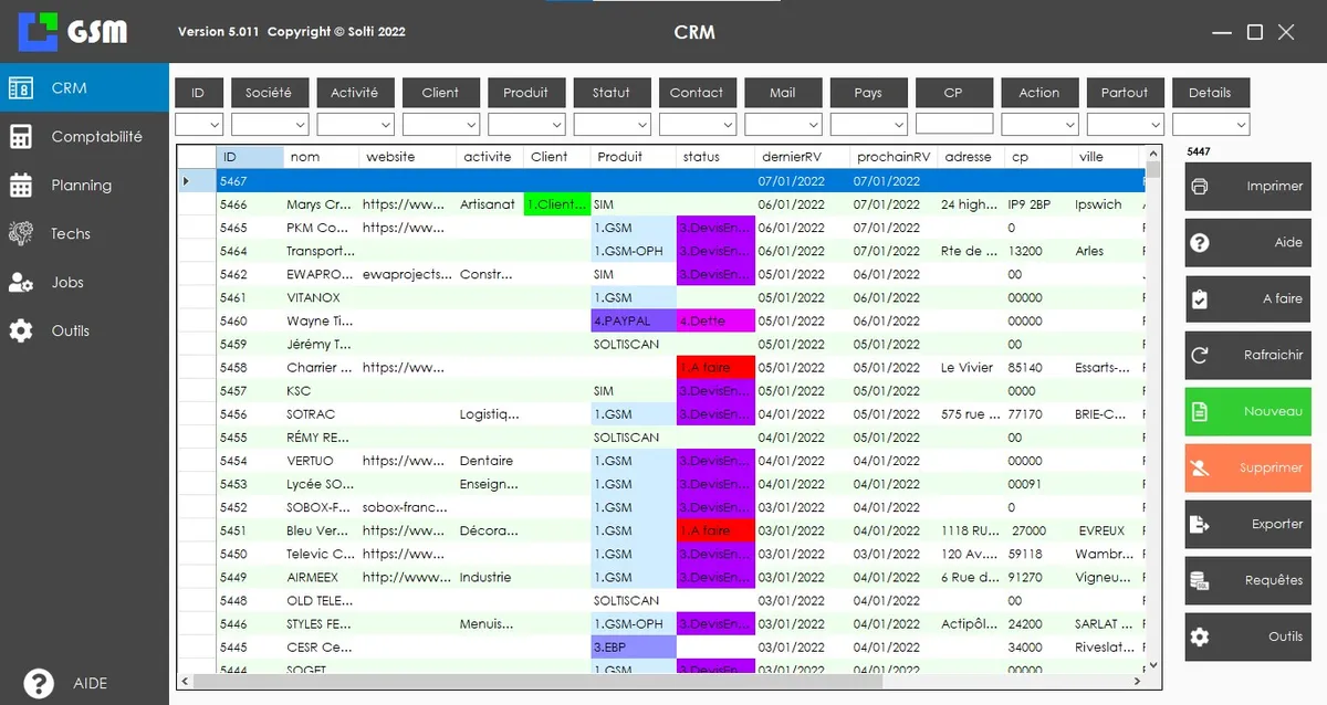 gsm interface crm