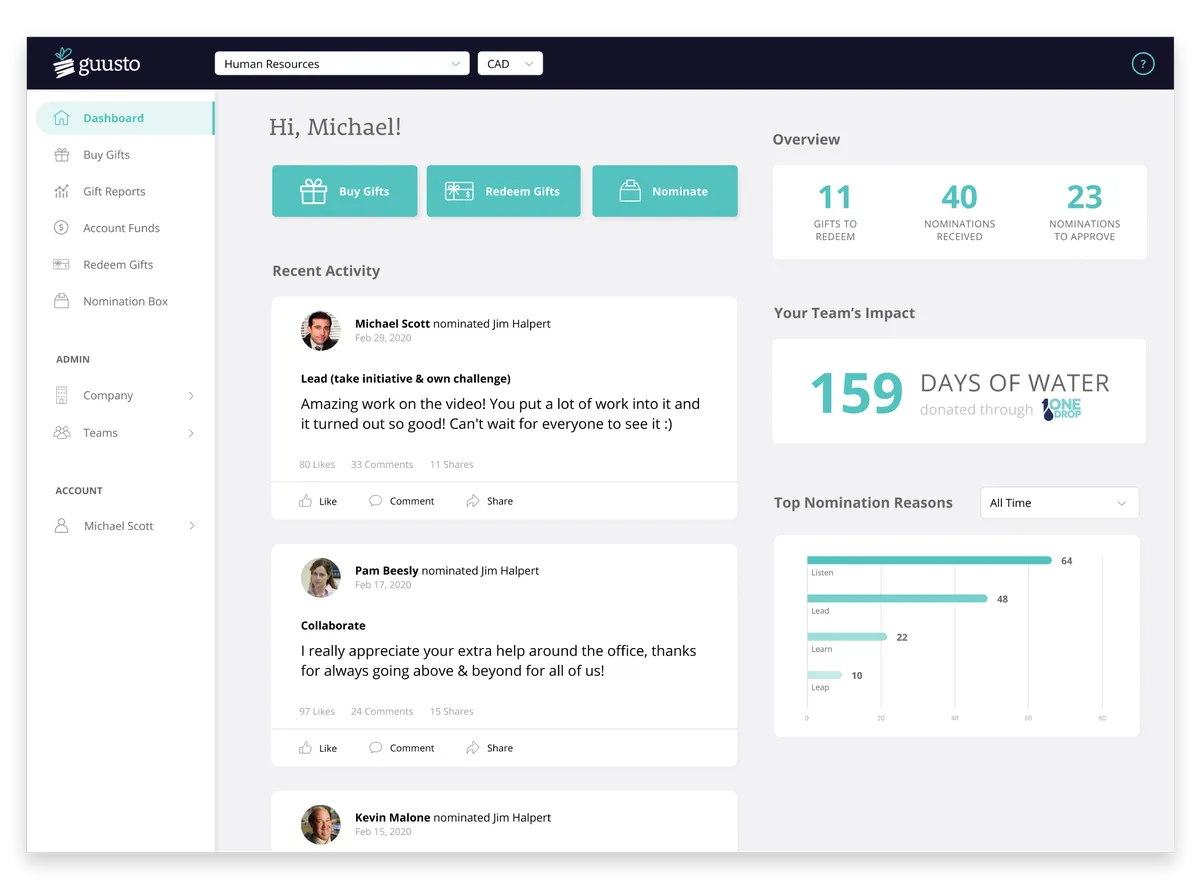 Guusto : avis des utilisateurs, avantages & inconvénients de ce logiciel de reconnaissance des employés