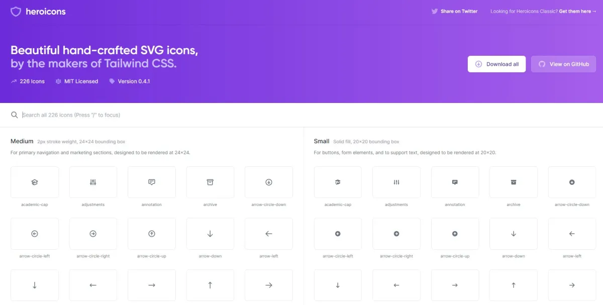 Heroicons : avis des utilisateurs, avantages & inconvénients de cette banque d'icônes Heroicons : avis des utilisateurs, avantages & inconvénients de cette banque d'icônes