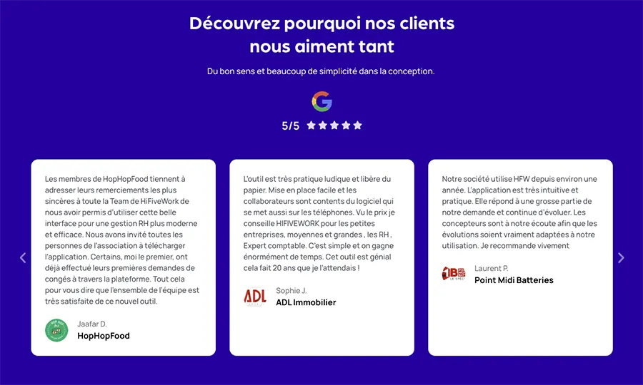 HiFiveWork : avis clients HiFiveWork : avis clients