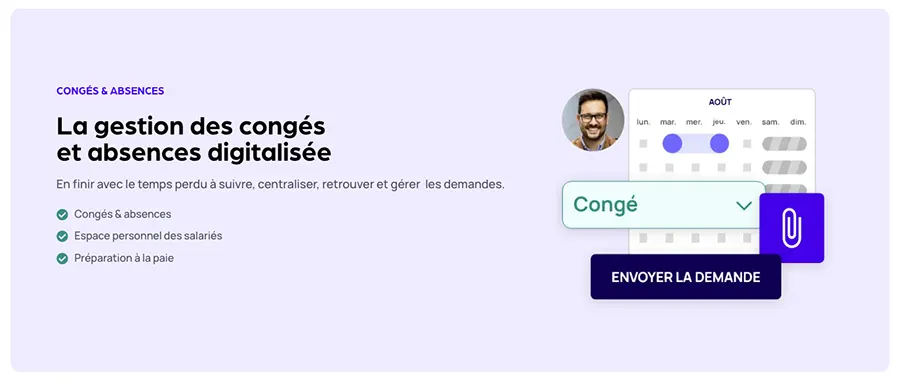 HiFiveWork : fonctionnalité gestion congés & absences HiFiveWork : fonctionnalité gestion congés & absences