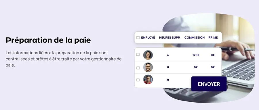 HiFiveWork : fonctionnalité préparation de la paie HiFiveWork : fonctionnalité préparation à la paie