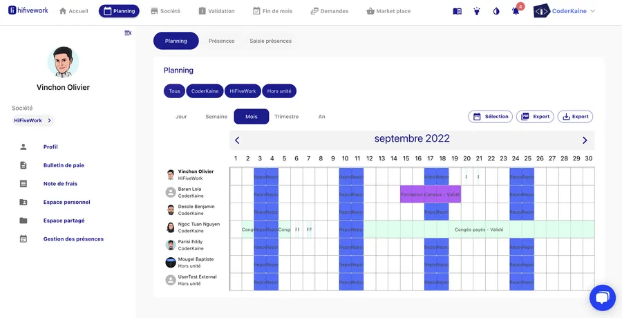 HiFiveWork : interface planning HiFiveWork : interface planning