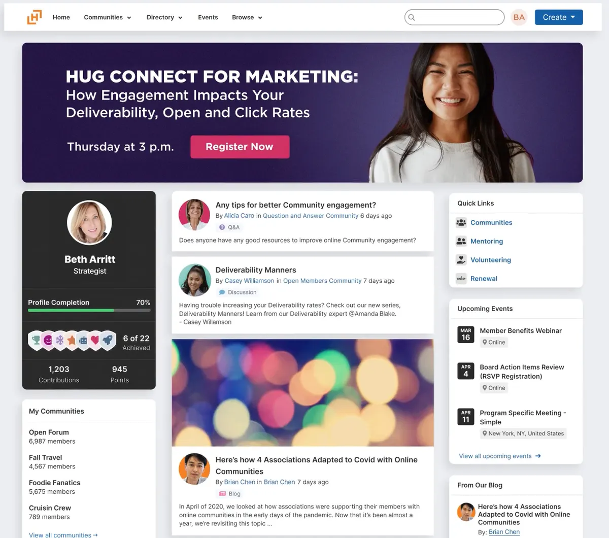 Higher Logic Thrive : avis des utilisateurs, avantages & inconvénients de ce logiciel pour associations / ONG