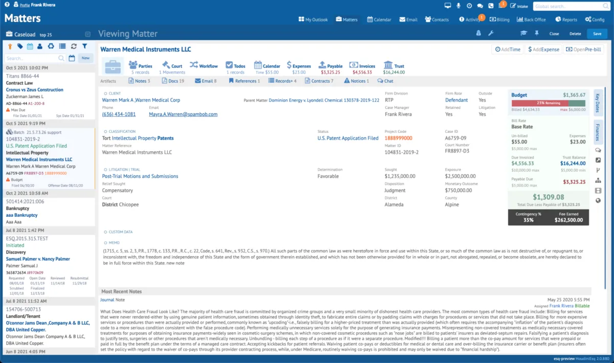 HoudiniEsq : avis des utilisateurs, avantages & inconvénients de ce logiciel de gestion juridique HoudiniEsq : avis des utilisateurs, avantages & inconvénients de ce logiciel de gestion juridique