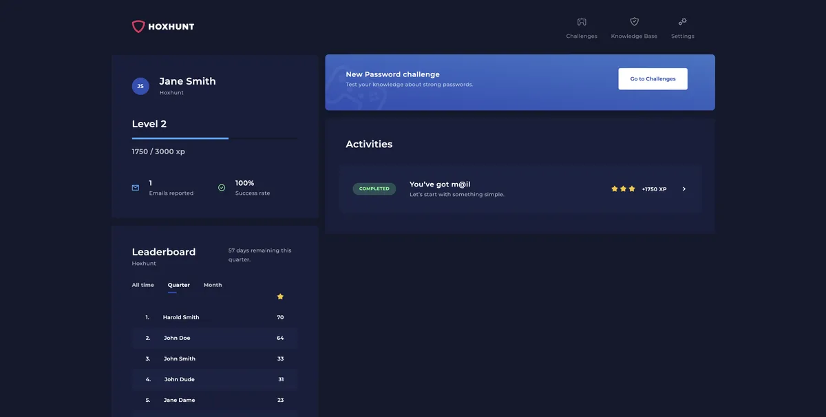 Hoxhunt : avis des utilisateurs, avantages & inconvénients de ce logiciel de sécurité des emails Hoxhunt : avis des utilisateurs, avantages & inconvénients de ce logiciel de sécurité des emails