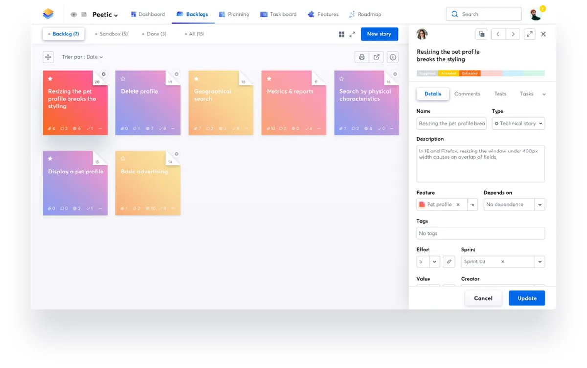 Icescrum : avis des utilisateurs, avantages & inconvénients de ce logiciel de gestion de projet Agile / Scrum