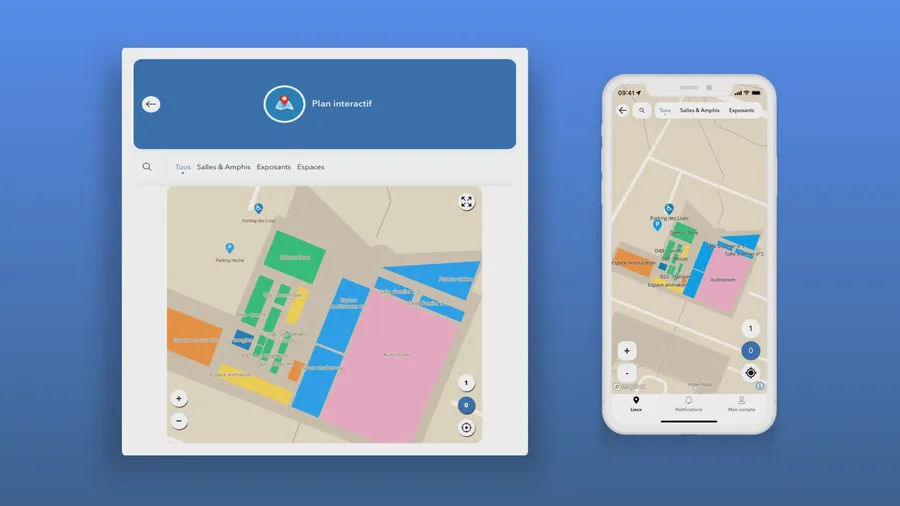 Imagina : interface plan interactif