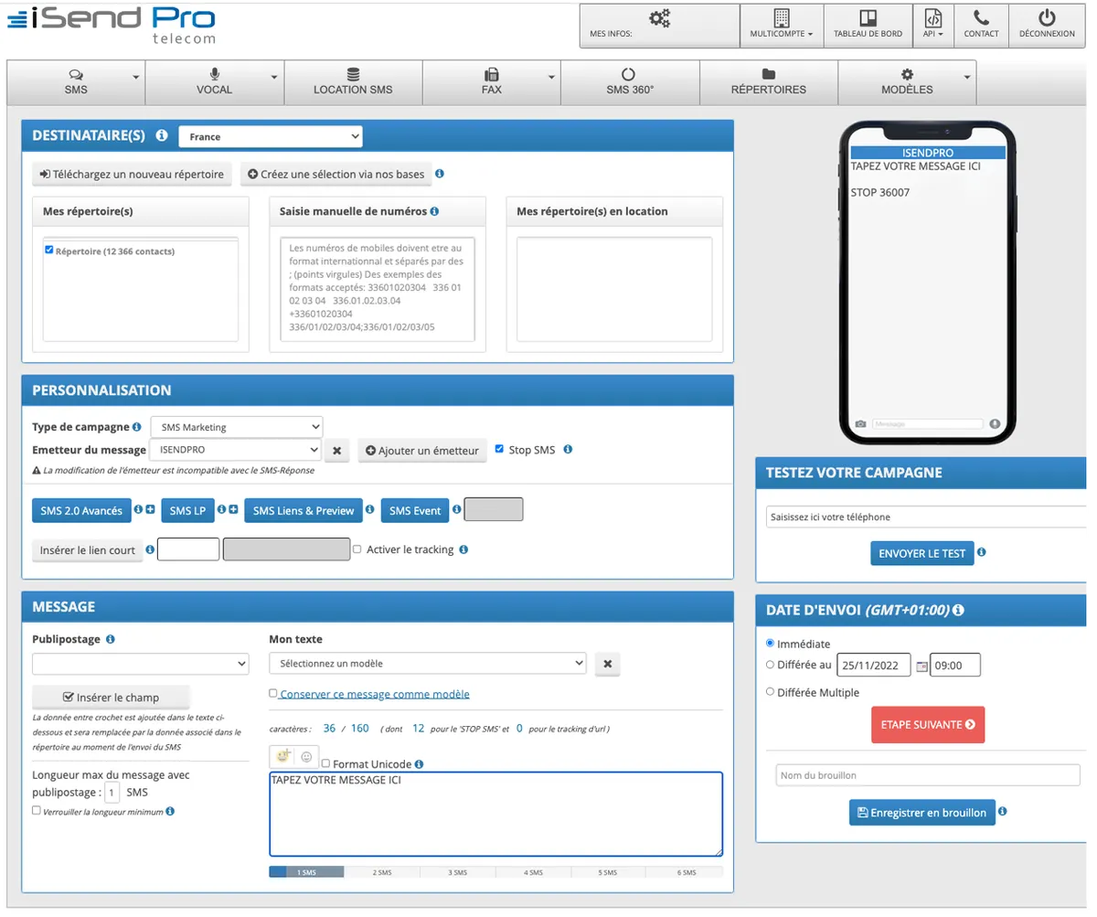 Isendpro : avis des utilisateurs, avantages & inconvénients de ce logiciel d'envoi de SMS marketing Isendpro : avis des utilisateurs, avantages & inconvénients de ce logiciel d'envoi de SMS marketing
