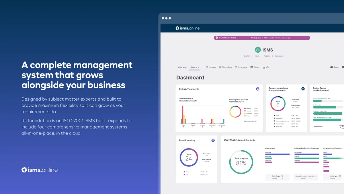 ISMS.online : avis des utilisateurs, avantages & inconvénients de ce logiciel de conformité ISMS.online : avis des utilisateurs, avantages & inconvénients de ce logiciel de conformité