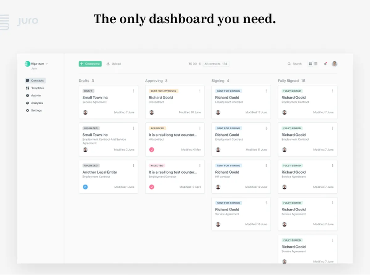 Juro : avis des utilisateurs, avantages & inconvénients de ce logiciel de gestion de contrats Juro : avis des utilisateurs, avantages & inconvénients de ce logiciel de gestion de contrats