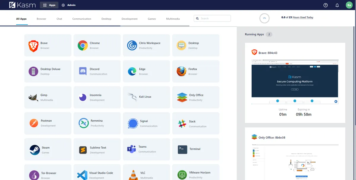 Kasm Workspaces : avis des utilisateurs, avantages & inconvénients de ce logiciel VDI Kasm Workspaces : avis des utilisateurs, avantages & inconvénients de ce logiciel VDI