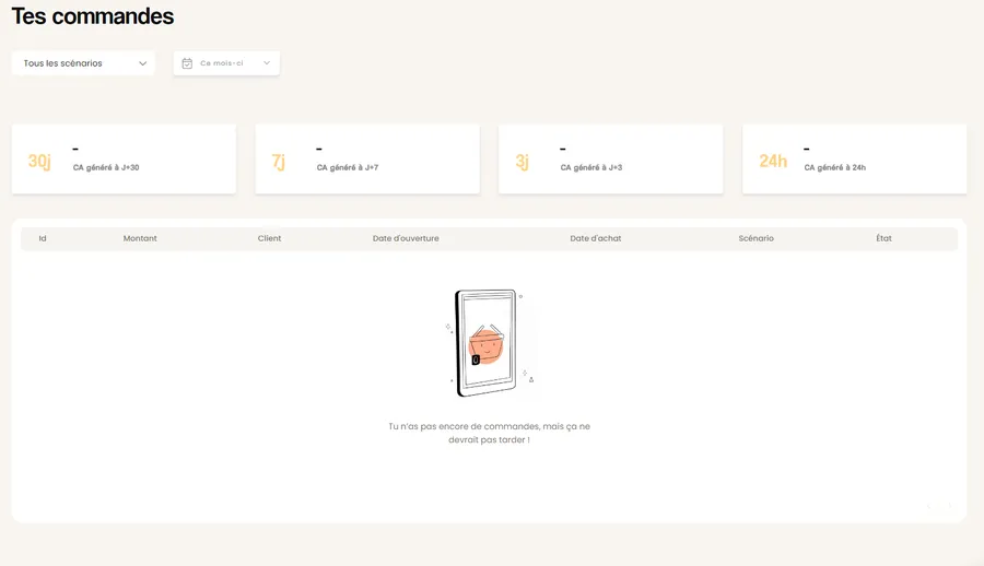 Kiliba : interface commandes