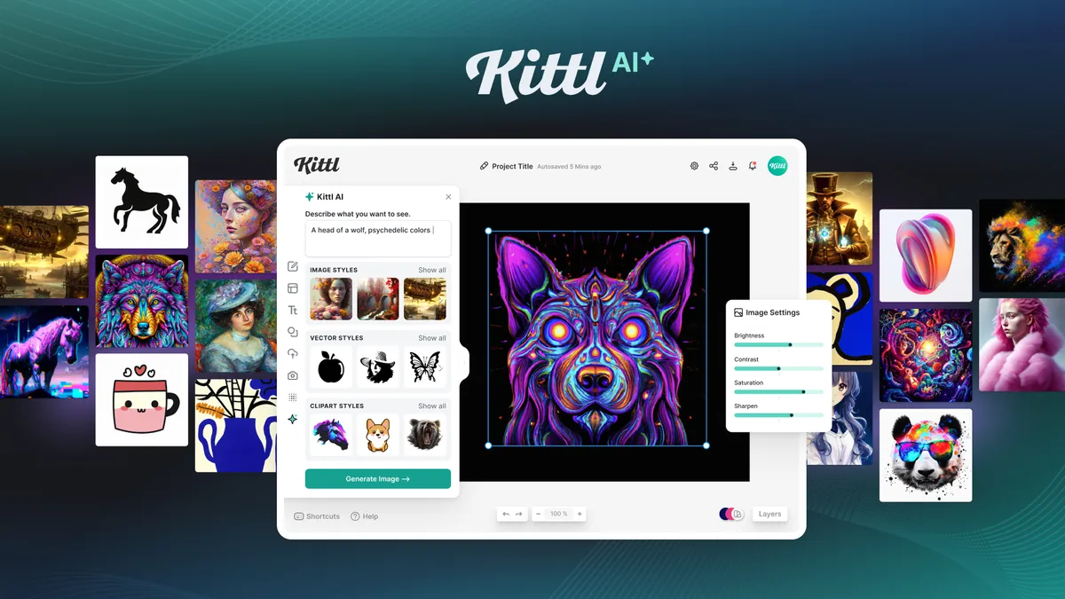 Kittl : avis des utilisateurs, avantages & inconvénients de ce logiciel de création de logo
