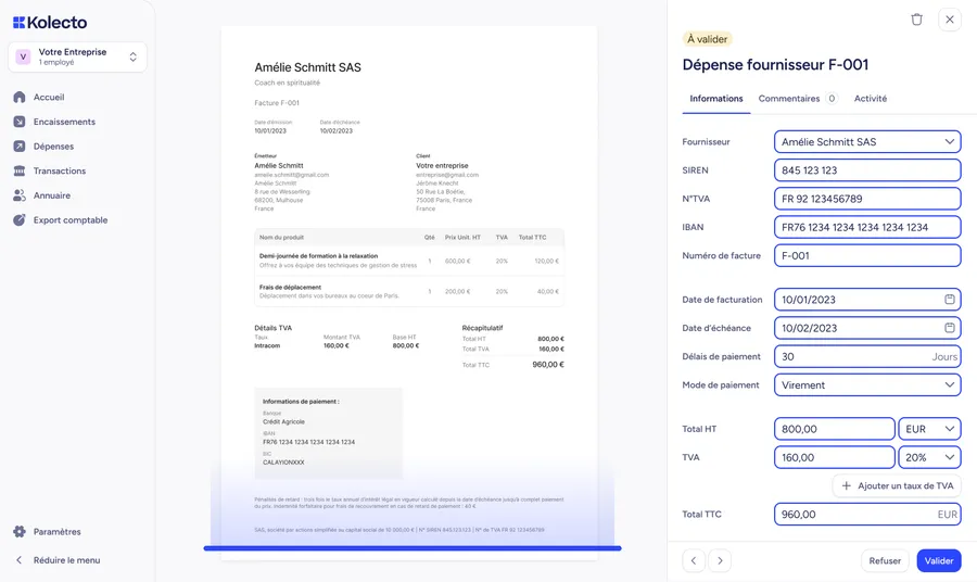 kolecto interface import factures kolecto interface import factures